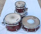 Used Gretsch Catalina Birch Mahogany Red Gloss Drum Set Toms & Snare
