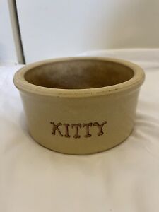 Vintage Roseville Pottery USA Made Kitty Pet Food Bowl