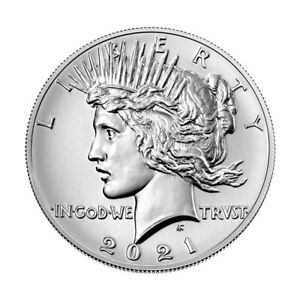 2021 Peace Silver Dollar with OGP Box + COA RD 844