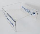 Clear Acrylic Hummel Branded Riser Store Dealer Advertising Display Stand 4x4x2”