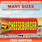 CHEESEBURGER Advertising Banner Vinyl Mesh Sign chips hamburgers FRIES SODA bar
