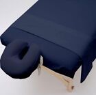 Massage Table Sheet Set-microfiber 3 Piece Massage Ultra Light (Navy)