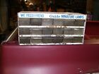 Vintage AC Delco Guide Miniature Lamps Store Display Cabinet with 18 Drawers