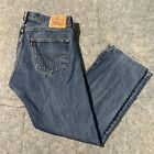 levis 501 Jeans Mens 34x29 Button Fly Blue Denim Pants Medium Wash Classic
