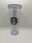 Starbucks Logo CLEAR Tumbler Lid 24 oz With Lid And Straw.