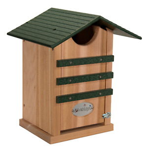 JCs Wildlife Screech Owl or Saw-Whet Owl House Cedar Nesting Box with Poly