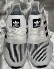 🔥Adidas White Black Sneakers Shoes Running Soccer  Size 11