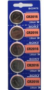 5 x SONY/MURATA CR2016 Lithium Battery 3V Exp 2030 Pack 5 pcs Coin Cell