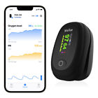 Finger Pulse Oximeter Pulse Rate Blood Oxygen Saturation Monitor w Bluetooth App