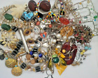 Lot Estate Sale Jewelry Vintage to New Earrings Necklaces Pins Brooches Pendants