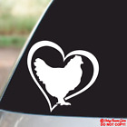 CHICKEN HEART Vinyl Decal Sticker Window Bumper Coop Farm I Love Farmer's Market