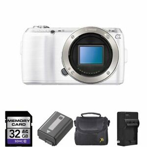 Sony NEX-C3 Digital Camera - White (Body) + 2 Batteries, 32GB + More!