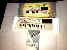 Vintage Casio PT-82 Vintage Keyboard w/ROM Cartridge Songs & Tested SEE DETAILS