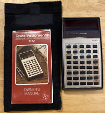 New ListingVintage 1976 Texas Instruments TI-30 Calculator with Case & Manual Red LED 70s