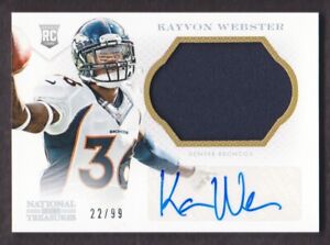 2013 National Treasures Rookie Patch Auto Silver #318 Kayvon Webster 22/99
