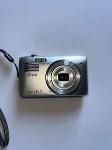 Nikon Coolpix S3500 Digital Camera 20.1 MP Silver Not Tested (Read Description)