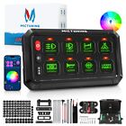MICTUNING 8 Gang Switch Panel RGB Led Auxiliary Power Switch Relay System Marine