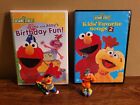 LOT OF 2 DVDS Sesame Street: Elmo & Abby's Birthday Fun! Kid's Favorite Songs 2
