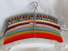 Vintage Hand Knit Covered Wood Hangers, Lot of 9 - 16.25