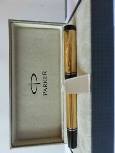 Parker Duofold  Rollerball Pen  Gold New In  Wood Box Made In Uk