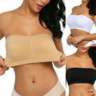 S-6XL Removable Padded Bandeau Tube Bra Top Plus Size Stretchy Strapless