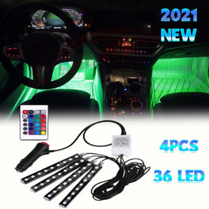 RGB LED Car Interior Accessories Floor Decorative Atmosphere Strip Lamp Light US