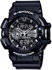 Casio G-Shock Black and Silver-Tone Dial Resin Quartz Men's Watch GA400GB-1A