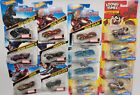 Hot Wheels Marvel Looney Toons Character Car Lot (14) 1/64 Scale Diecast