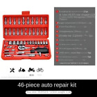 New Listing46-Piece Car Repair Tool Set with Ratchet Wrench & Screwdriver