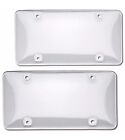 2 Clear License Plate Tag Frame Covers Bubble Shields Protector for Car-Truck