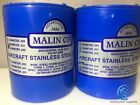 2 MALIN AVIATION S/S AIRCRAFT SAFETY WIRE 1lb roll of both .025 & .032 w/ certs