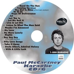 CUSTOM KARAOKE PAUL McCARTNEY 18 GREAT SONG cdg CD+G RARE W/MICHAEL JACKSON MORE