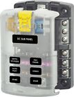 Blue Sea 5026 ST Blade ATO/ATC DC Fuse Block with Cover 12 Circuit Negative Bus