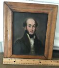 Antique Early 19th Portrait of Handsome Man - Oil on Board c. 1830