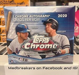 2020 Topps Chrome Baseball Jumbo Factory Sealed Hobby Box