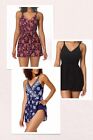 Lands' End Womens Swim Dress Swimsuit UPF50 (Select Color & Size)