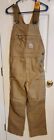 NWT Carhartt Rugged Flex Canvas Bib Overall Relaxed Fit 30x30 OR2987-M Brown