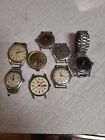VTG Lot of 8 Men's Watches  None Running, For Repair or Fixing