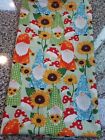 Tea Towels Dish Towels Set Of Two Handmade Sunflowers And Gnomes Larger Size