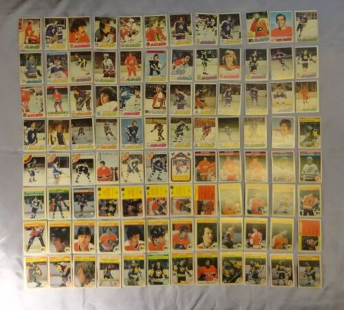Hockey card lot, 1977-78, 1978-79 & 1982-83 O-Pee-Chee OPC stars, HOF, 96 Total