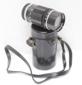 Canon 135mm f3.5 LTM M39 Rangefinder Lens Black No. 85367 - w/ Case - Excellent