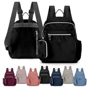 Womens Nylon Large Backpack Daily Travel School Bag Shoulder Bag Casual Rucksack