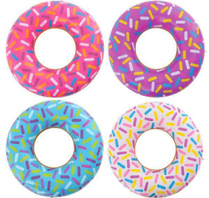 1 - 24'' Donut Inflatable Sprinkles - Pool Summer Lake Beach Swim Float Fun Kids