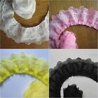 2 1/2 inch wide 3-layer ruffled Lace Trim Gathered select color price per yard