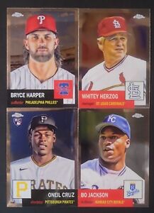 2022 Topps Chrome Platinum Anniversary BASE 251-500 with Hall of Famers You Pick