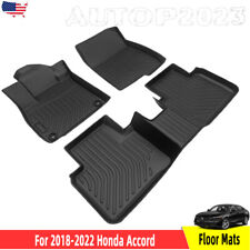Floor Mats Cargo Liners Carpets for 2018-2022 Honda Accord All Weather TPE 3pcs