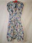 Vintage 1940s Cotton Novelty Print Dress Vtg 40s Dress As Is