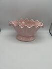Vintage USA Sculpted pottery pink Bulb Planter 8.5