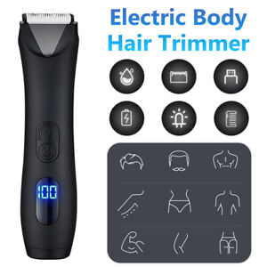 Electric Men's Manscaping Pubic Hair Trimmer Waterproof Groin Ball Body Shaver++