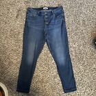 Ann Taylor LOFT Modern Skinny Dark Wash Blue Jeans Women’s Button Fly 31/12